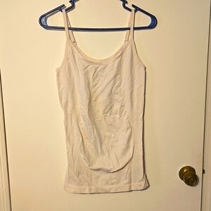 Belly Support Seamless Maternity Camisole, White, Size (M/L)